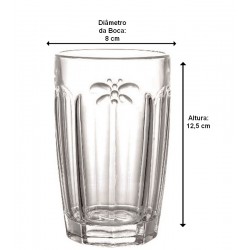 Copo 350ml De Vidro New Libelula Clear